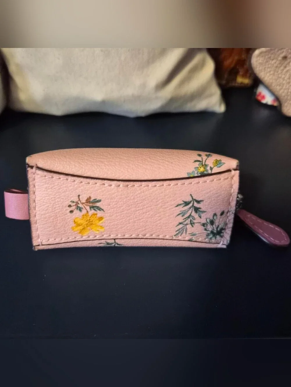 Coach Small Pink Floral Cosmetic Pouch - Picture 3 of 6